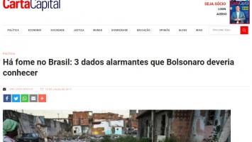 Há fome no Brasil: 3 dados alarmantes que Bolsonaro deveria conhecer