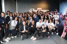 Parceria entre Brasilprev e Fundação Abrinq leva crianças e adolescentes à Exposição Vingadores S.T.A.T.I.O.N.