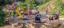 Espaço de convivência revitalizado por crianças de Porto Alegre com o apoio da Fundação Abrinq