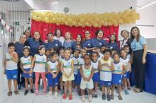 Crianças da creche Nossa Senhora Aparecida 
