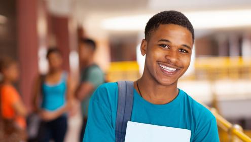 Adolescente na escola