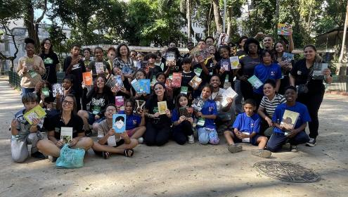 Final do encontro com adolescentes mediadores de leitura