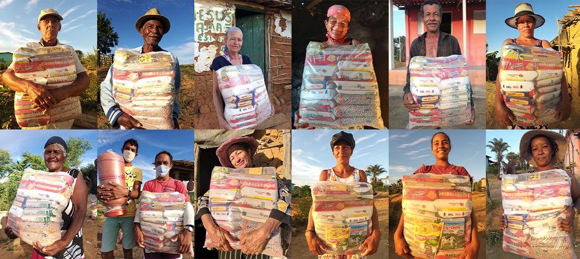 Doações de cestas básicas realizadas pela Fundação Abrinq chegam ao Sertão da Bahia