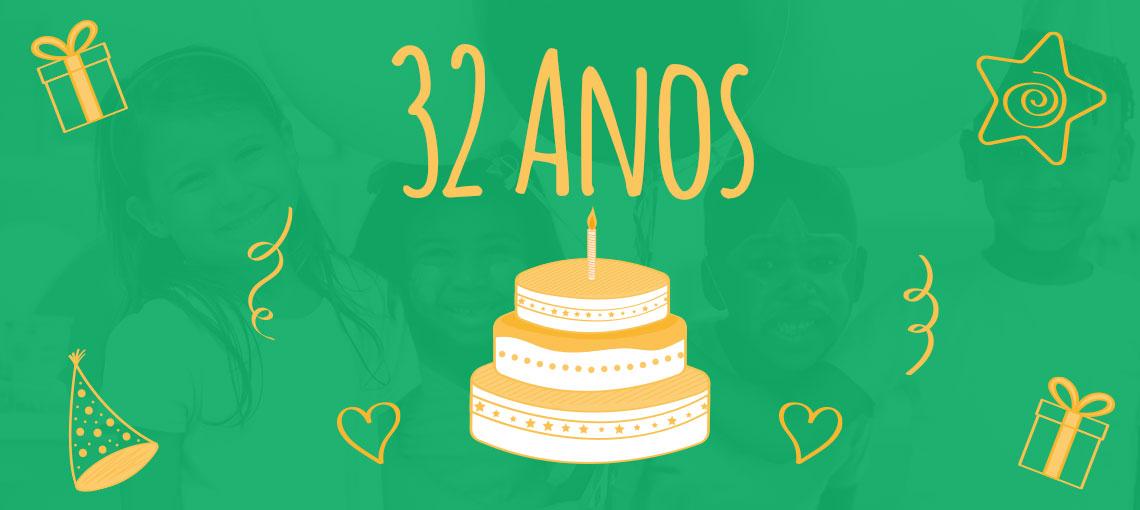 Aniversário Fundação Abrinq: 32 motivos para você se tornar um doador hoje
