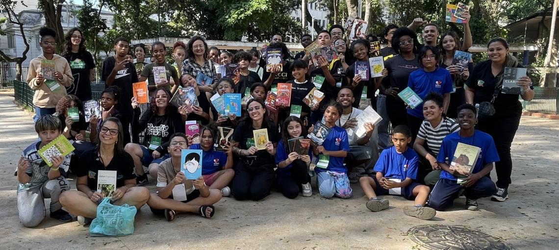 Final do encontro com adolescentes mediadores de leitura